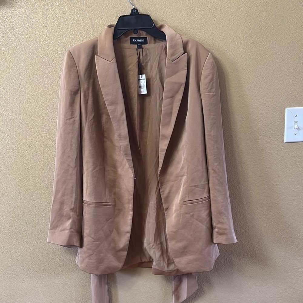 Express Tan Blazer Oversized Relaxed Fit